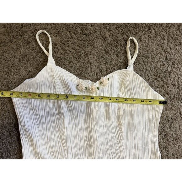 VINTAGE Bodycon Slip Dress Stretchy Flowers Coquette Cottagecore Y2k Boho 16W - Picture 9 of 9